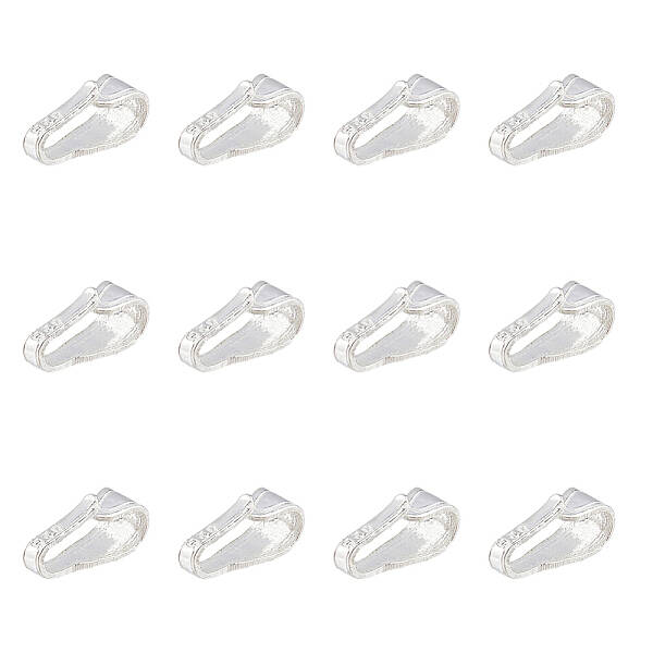 12Pcs 925 Sterling Silver Snap on Bails