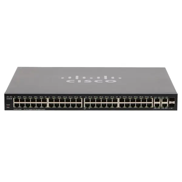 Cisco SG300-52MP-K9NA-RF | Small Business 300 Series SG300-52MP 50 x Ports (48 x Ports PoE+) 10/100/1000Base-T + 2 x Ports Co...