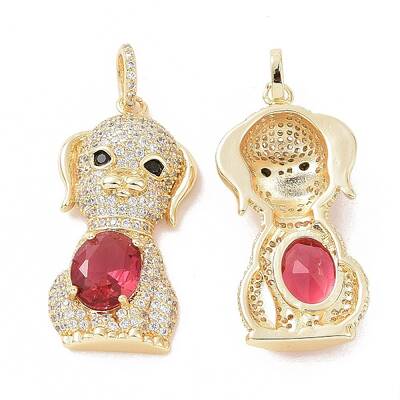 Brass Micro Pave Cubic Zirconia Pendants