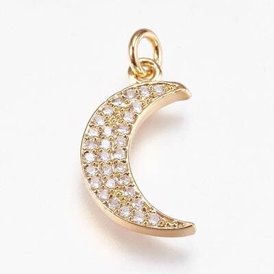 Brass Micro Pave Cubic Zirconia Pendants