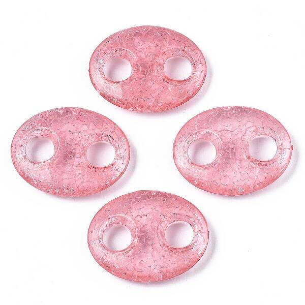 Transparent Crackle Acrylic Links Connectors