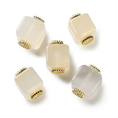 Natural Agate Cube Beads