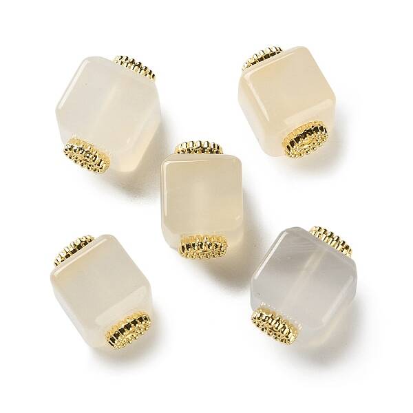 Natural Agate Cube Beads