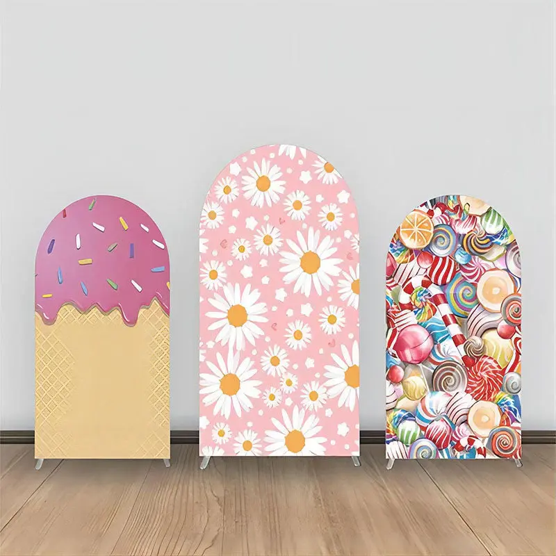 Colorful Candy Cream Floral Party Arch Backdrop Kit - Aperturee