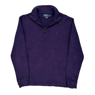 Polo By Ralph Lauren 1/4 Zip - Small Purple Cotton