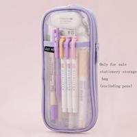 Clear Stationery Bag, 1 Count Portable Large Capacity Pencil Bag, Stationery Storage Bag For Office, School, Student
