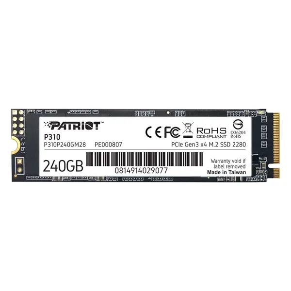 Patriot P310P240GM28 | P310 240GB PCI Express NVMe 3.0 x4 M.2 2280 Solid State Drive