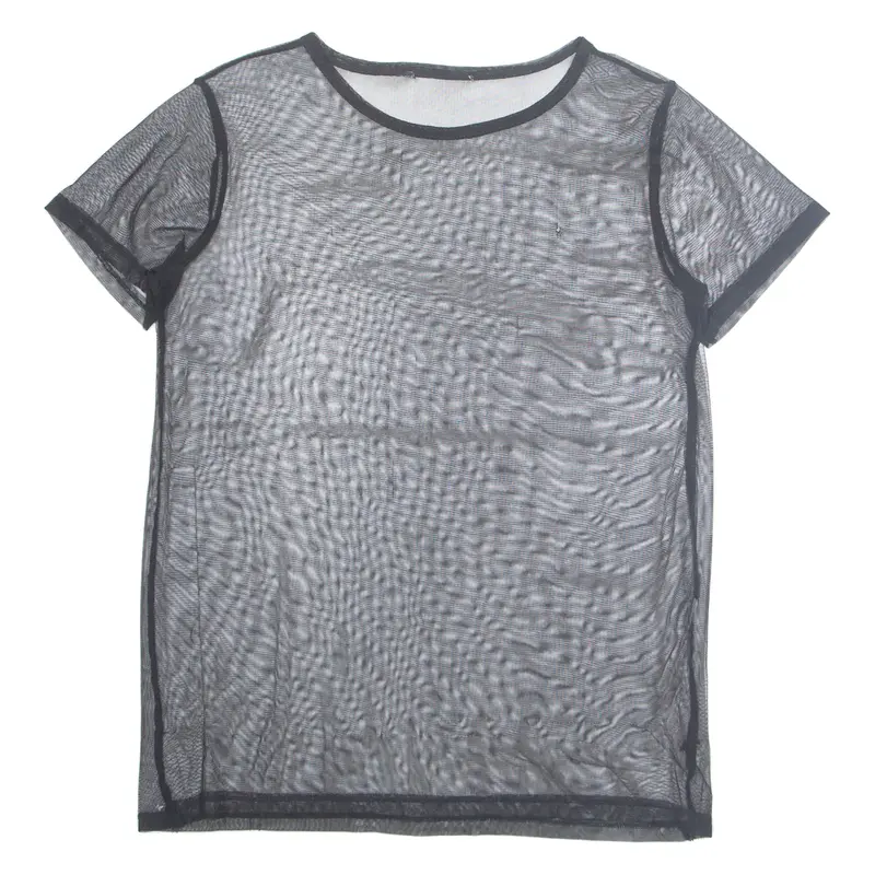 Sheer Womens Top Black M