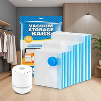 10-Pack Vacuum Storage Bags with Electric Pump – 2 Large, 4 Medium, 4 Small Compression Bags – Airtight & Waterproof, Sav...