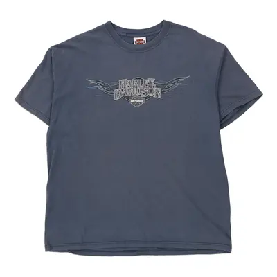 Boston Heights, OH Harley Davidson Graphic T-Shirt - XL Navy Cotton