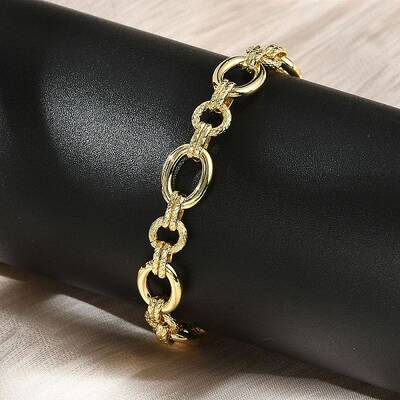 Brass Cable Chain Bracelets for Women Men