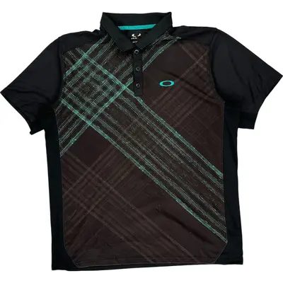 Oakley Polo Shirt Graphic Black - Large - Black Polyester