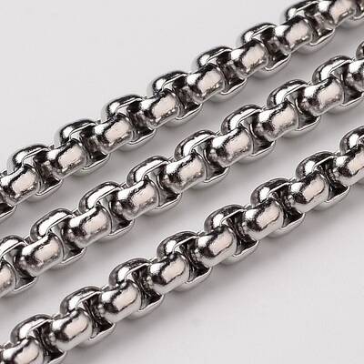 Tarnish Resistant 304 Stainless Steel Venetian Chains Box Chains