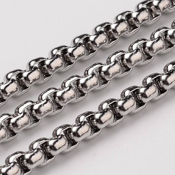 Tarnish Resistant 304 Stainless Steel Venetian Chains Box Chains