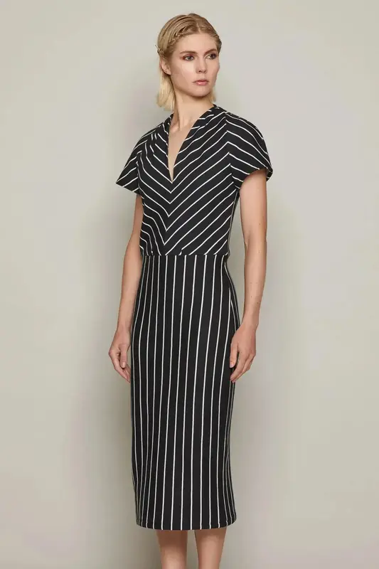 Camille Dress (Black and White) | size: 2XL
