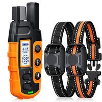 Dog Training Collar With Remote, Adjustable Nylon Strap, Electric Shock, Vibration & Sound Modes, Rechargeable, 3300ft Range,...