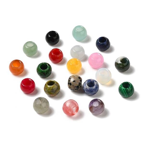 Natural & Synthetic Mixed Stone European Beads