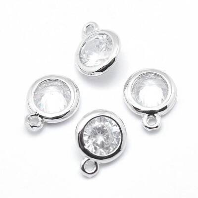 Brass Cubic Zirconia Pendants