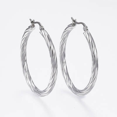 Tarnish Resistant 304 Stainless Steel Hoop Earrings