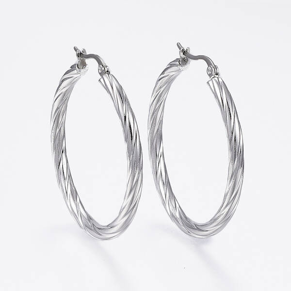 Tarnish Resistant 304 Stainless Steel Hoop Earrings