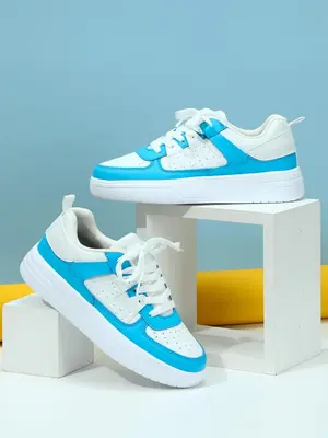 Colorblock Pu Leather Low-top Platform Men's Sneakers, Casual Designer Sneakers, Comfortable Breathable Lace-up Sports Shoes,...