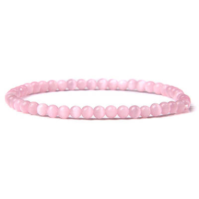 4mm Round Cat Eye Beads Bracelet for Men