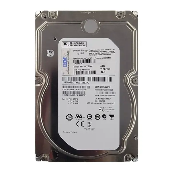 46W7000 IBM 4TB SAS 7200 3.5-Inch 128MB Hard Drive