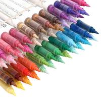 Acrylic Paint Marker Pen, 9 Colors/set Quick-drying Waterproof Acrylic Paint Marker, Soft Brush Tip Acrylic Markers for Canva...