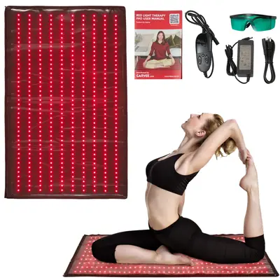 Garvee Red Light Therapy Mat for Body, Large 38 x 23.6 Infrared Light Therapy Pad, 400 Dual-Wavelength LEDs (660nm & 850n...