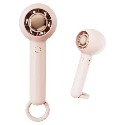 SPOVEN Mini Handheld Fan – Compact, USB-Rechargeable Bladeless Fan with Carabiner for Kids, Office, and Travel