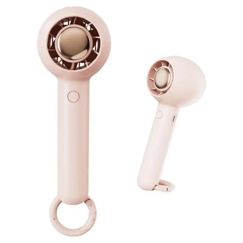 SPOVEN Mini Handheld Fan – Compact, USB-Rechargeable Bladeless Fan with Carabiner for Kids, Office, and Travel