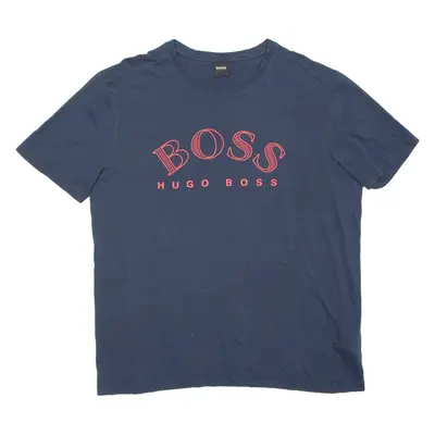 BOSS Mens T-Shirt Blue L