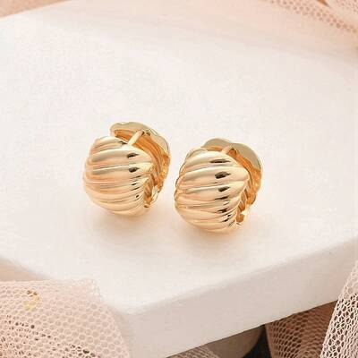 Rack Plating Ring Brass Hoop Earrings