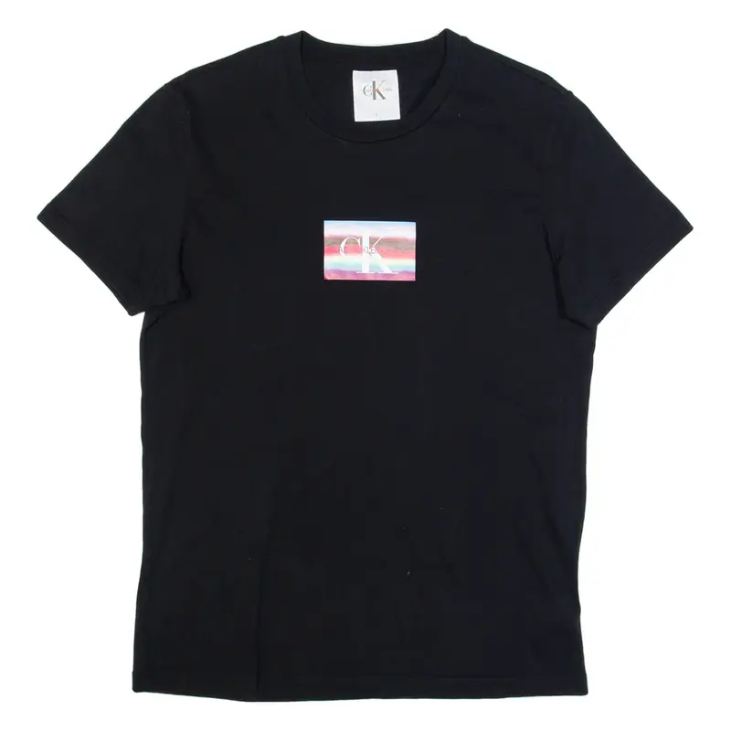 CALVIN KLEIN JEANS Womens T-Shirt Black L