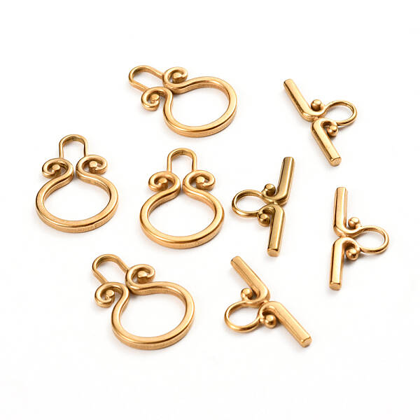 Ion Plating(IP) 304 Stainless Steel Toggle Clasps