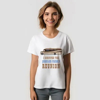 RV Camper Family Reunion Trip Custom Name T-Shirt