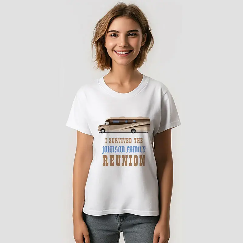 RV Camper Family Reunion Trip Custom Name T-Shirt