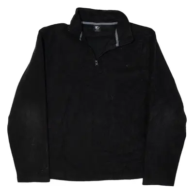 STARTER Fleece Black 1/4 Zip Mens L