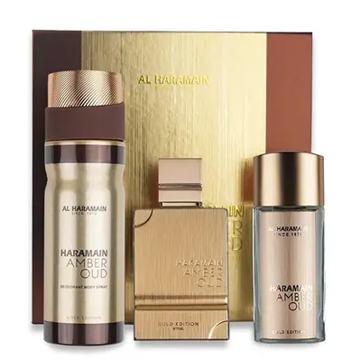 Al Haramain Amber Oud Gold Edition Extreme - Estratto Profumato 75 Ml + Estratto Profumato 30 Ml + Spray Profumato 250 Ml