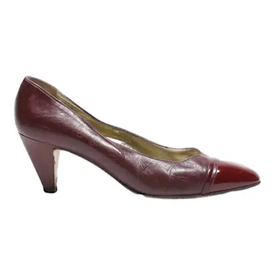 BALDAN ITALIA Pump Heels Maroon Leather Womens UK 6