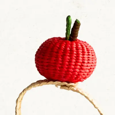 Apple Napkin Ring - Made of Iraca Palm - Sold by Set | Pack: Pack of 6