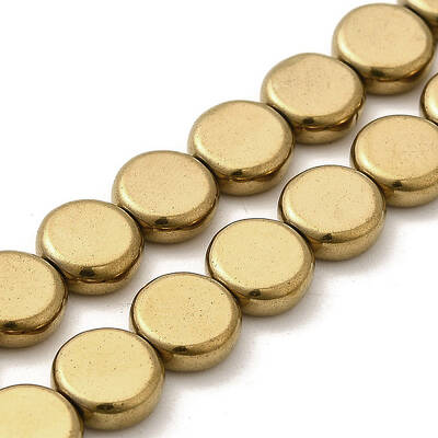 Electroplated Synthetic Non-magnetic Hematite Beads Strands
