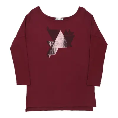 Best Company Long Sleeve T-Shirt - Medium Red Cotton | Size: medium