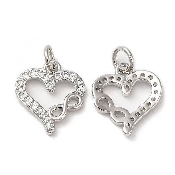 Eco-Friendly Brass Micro Pave Cubic Zirconia Pendants