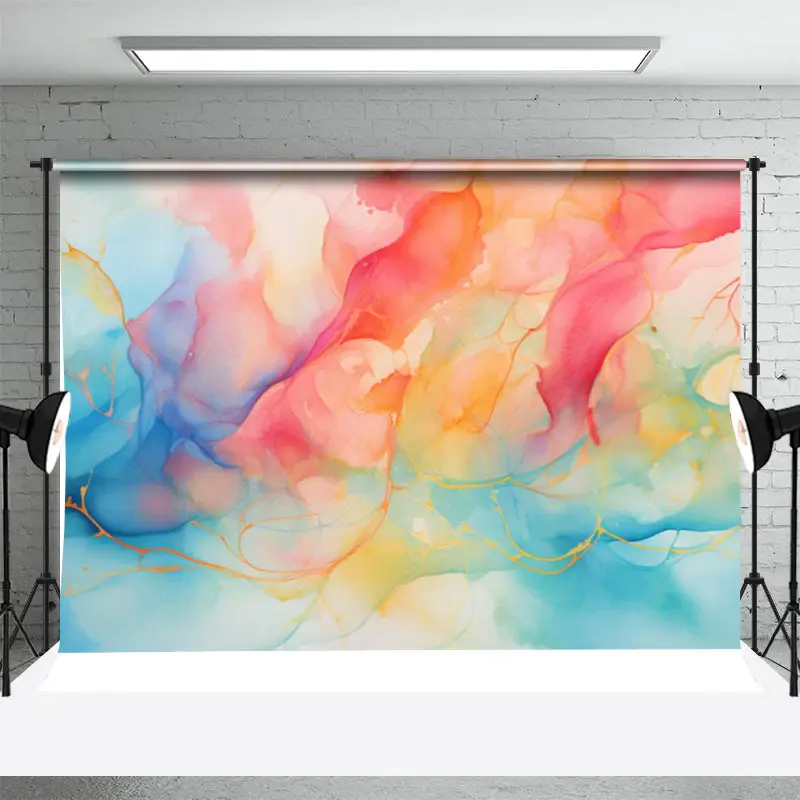 Watercolor Painting Fine Art Photo Studio Backdrop - Aperturee
