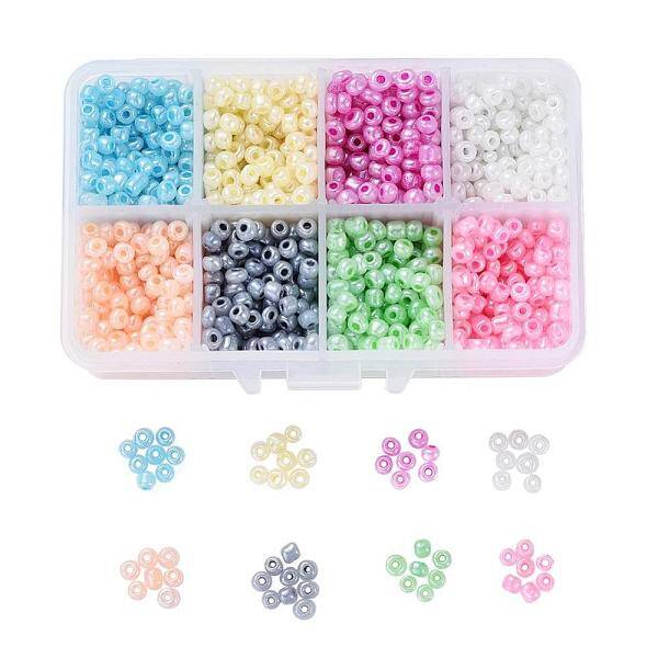 1 Box 6/0 Glass Seed Beads Ceylon Round  Loose Spacer Beads