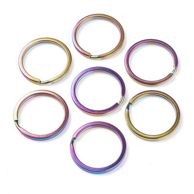 Ion Plating(IP) 304 Stainless Steel Split Key Rings