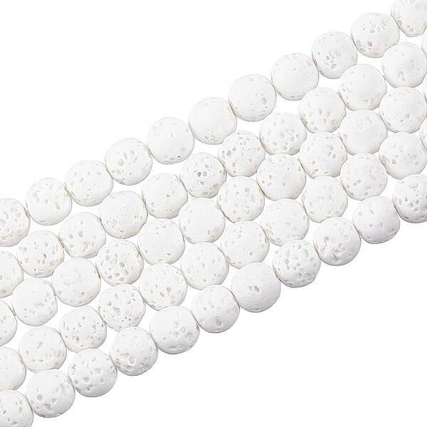 Synthetic Lava Rock Beads Strands