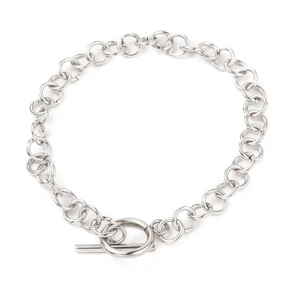 Tarnish Resistant Unisex 304 Stainless Steel Rolo Chains Bracelets