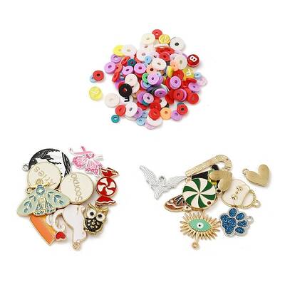 100G Handmade Polymer Clay Disc Bead